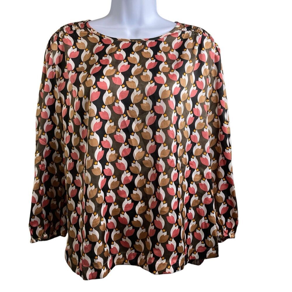 Sfera El Corte Ingles Women’s Floral Blouse Size XL Modern Flowy‎ Lagenlook Boho